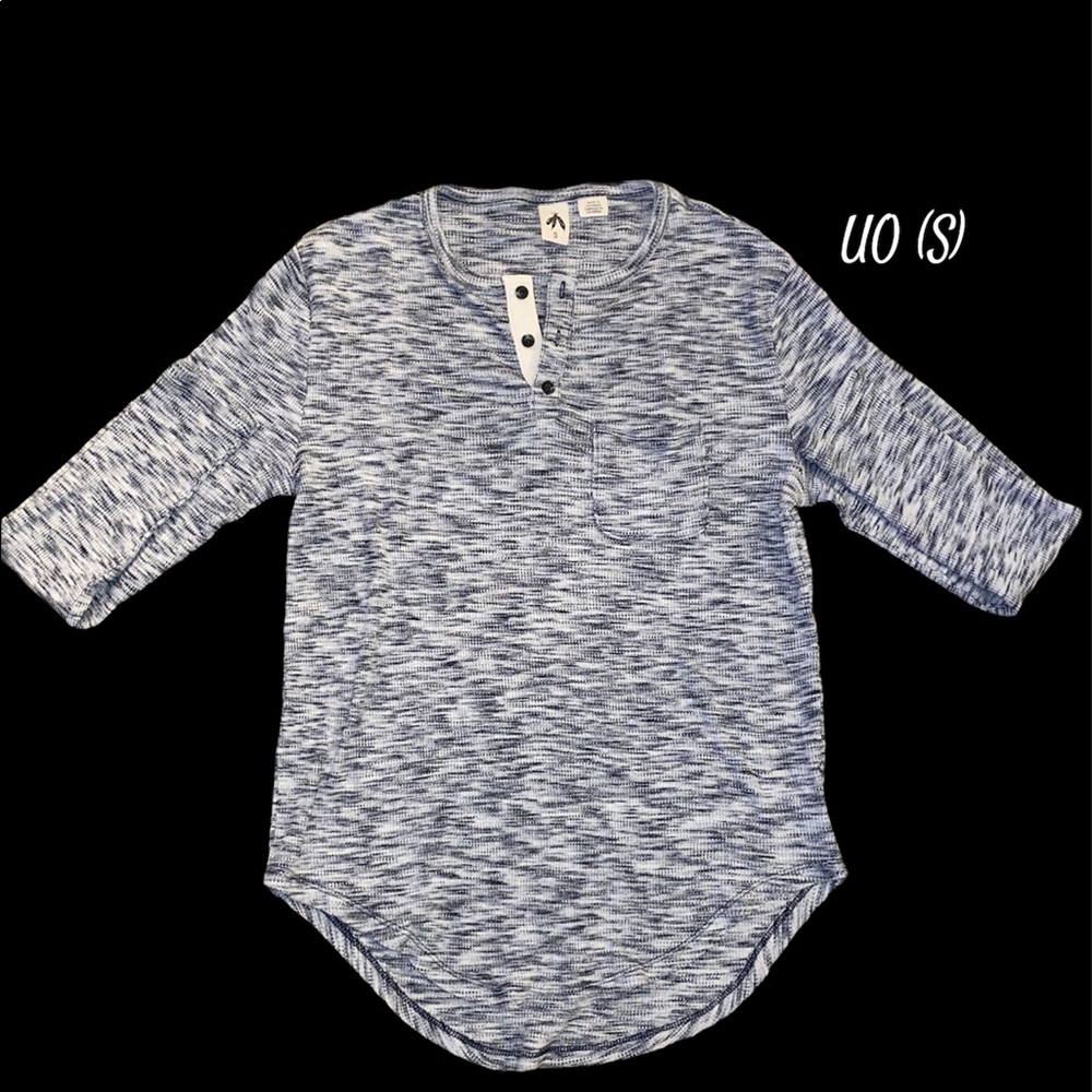 UO Men’s Curved Hem Waffle Henley